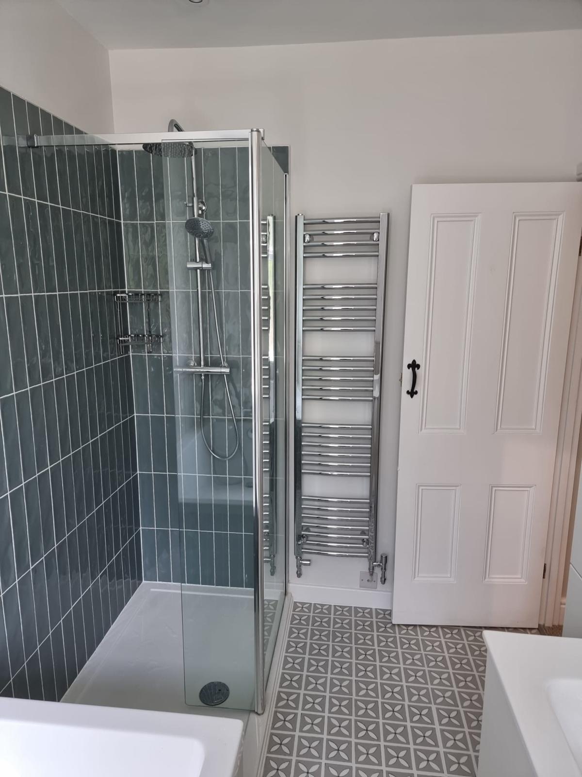 Completed bathroom interior designed and installed by Grand Interior Designs in Sheffield
